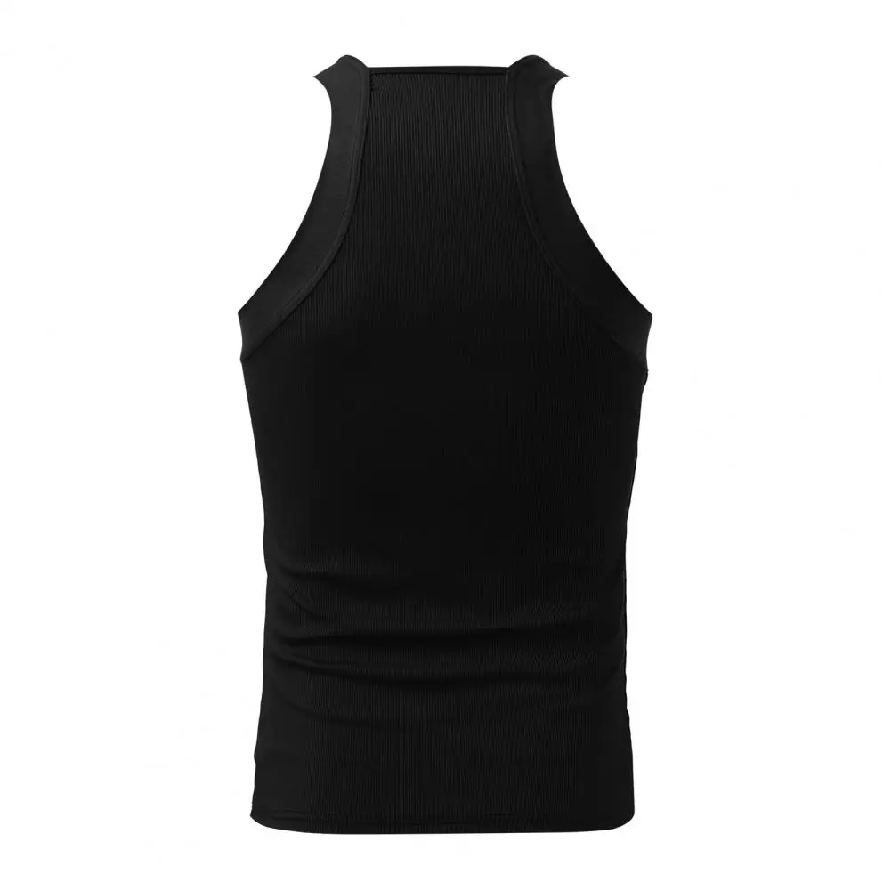 

Men Summer Top Elastic Men Tank Top Anti-pilling Men Summer Vest