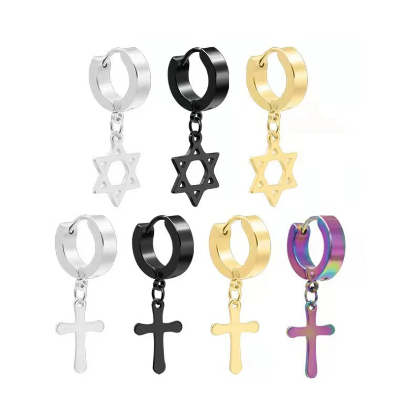 

1 pcs Unisex Hip Hop Drop Earring Men Stainless Steel Ear Stud Trendy Punk Style Dangle Earrings for Women Gothic Jewelry Gift