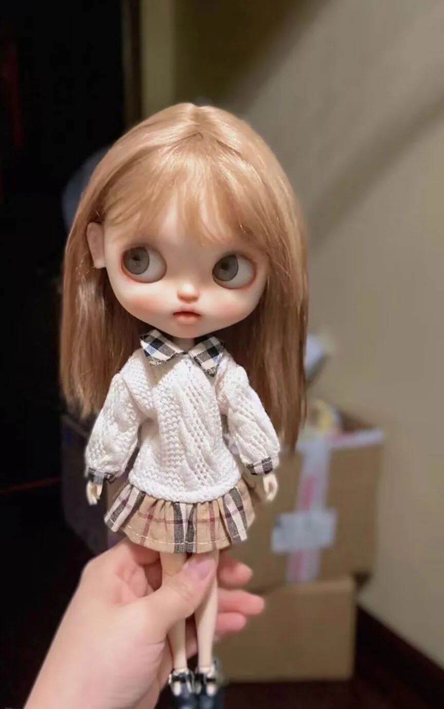 2025 1 шт. стильный свитер Блайт искусственная две юбки 1/6 30 см (подходит для azone Pullip