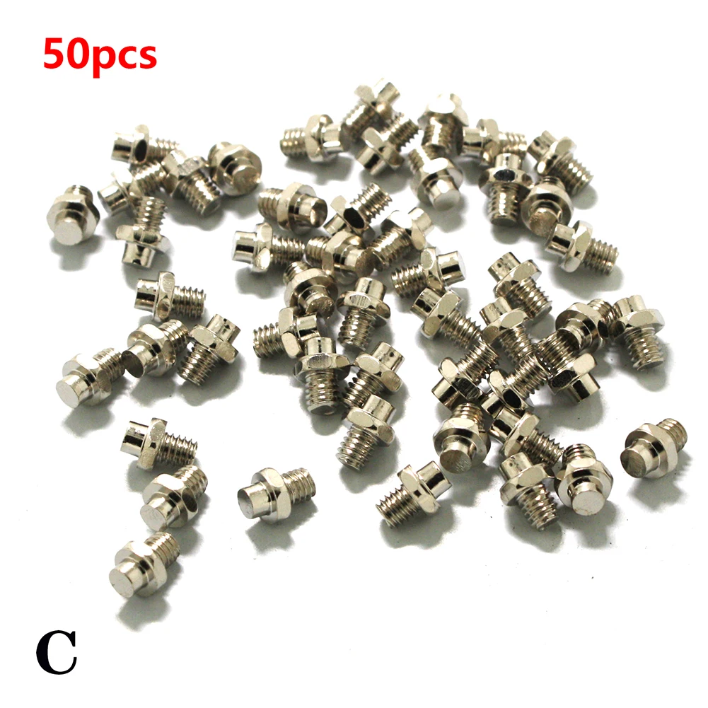 

50pcs Bicycle Replacement Pedal Pins Non-Slip With Wrench Bike M4 Pedal Bolts Pedal Anti-slip Nail Anti-slip Plum Steel Screw