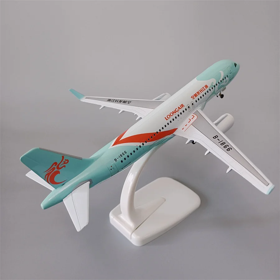 

NEW 20cm Alloy Metal Model CHINA LOONGAIR Airbus A320 B-1866 Airlines Airplane Model Plane Model Diecast Aircraft w Wheels