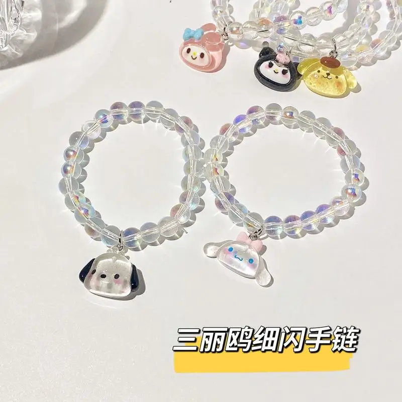 

Sanrioed Anime My Melody Cinnamoroll Kuromi Pochacco Kawaii Cute Cartoon Girl Student Friend Birthday Gift Couple Bracelet