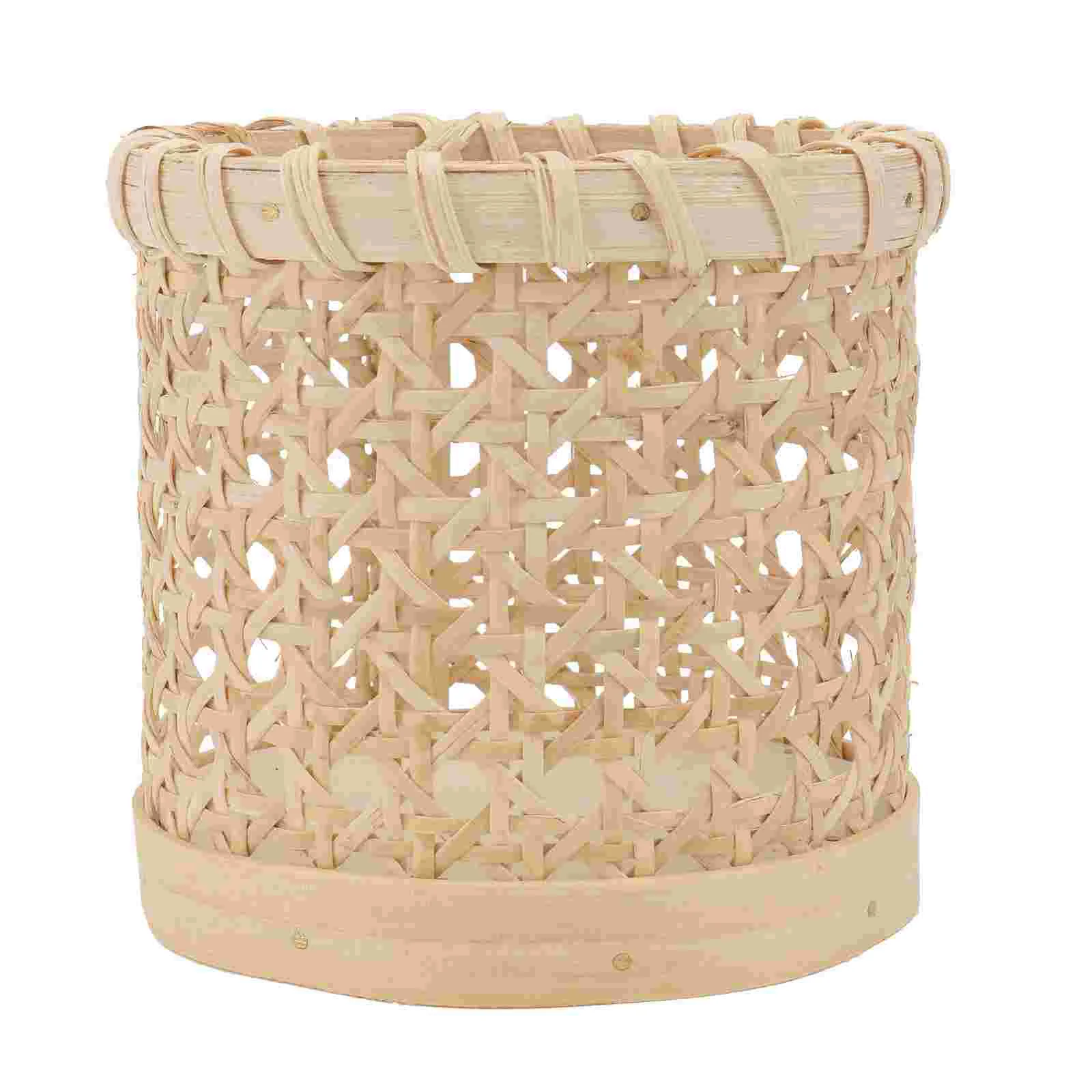 

Holder Basket Pen Storage Cup Organizer Wicker Woven Deskrattan Brush Desktop Makeup Baskets Sundriesfor Office Smallhand
