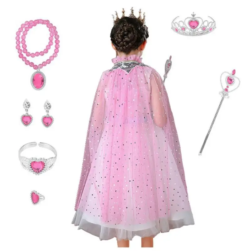 Комплект плащ Холодное сердце принцессы розовый синий мягкая марля однотонный