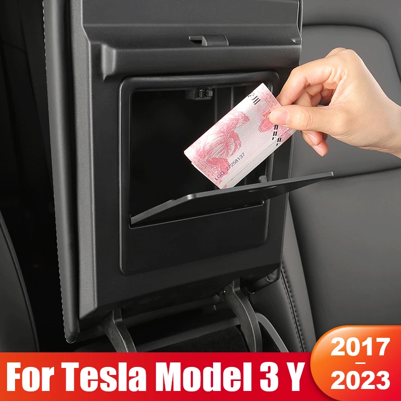 

For Tesla Model 3 Model Y 2017- 2020 2021 2022 2023 Car Center Console Armrest Storage Box Hidden Tray Interior Accessories