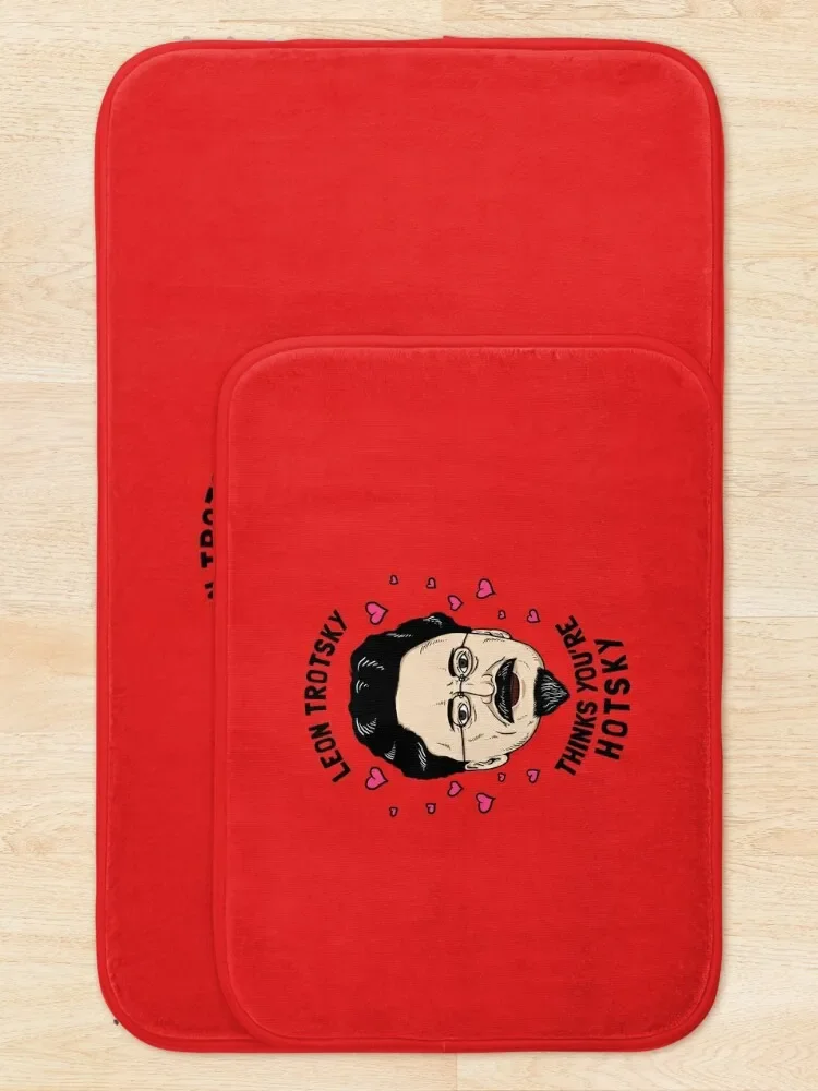 Фото Leon Trotsky считает, что вы горячий коврик для ванной комнаты, набор для ванной комнаты, напольный коврик для ванной, Противоскользящий коврик №5
