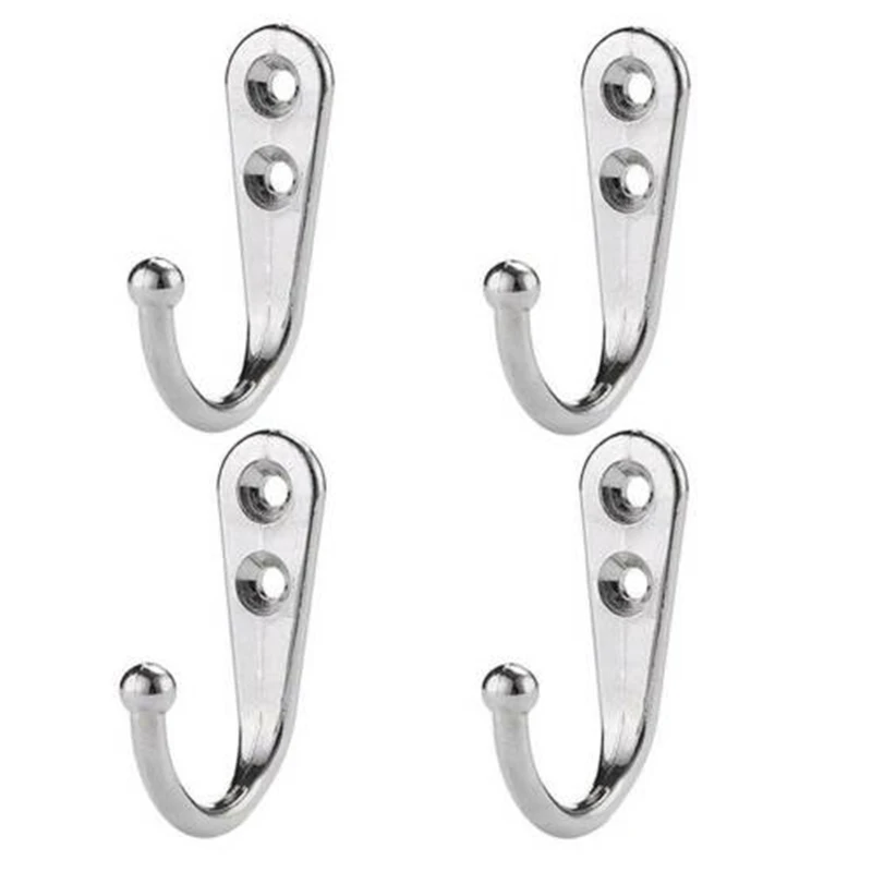 

10pcs Coat Hangers Black/Silver Vintage Style Zinc Alloy Clothes Hook Household Supplies Wall Mounted Storage Tools Organizers