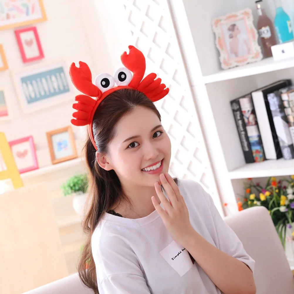 

Headband Costume Accessories Lobster Hair Hoops Plush Hair Band Headwear for Dress Christmas Party