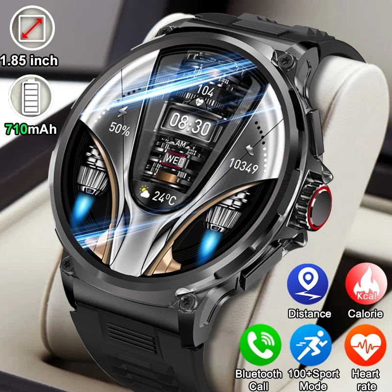 Мужские водонепроницаемые смарт-часы с экраном 2024 дюйма HD, Bluetooth ...