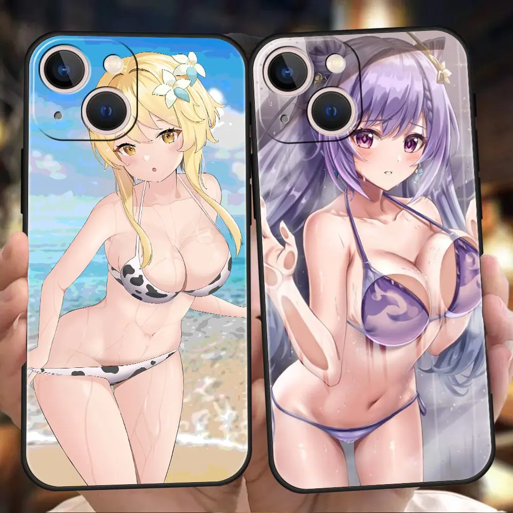 

Genshin Impact Hentai Sexy Phone Case for iPhone 12 13 Pro Max XR XS X Bag Shell for iPhone 11 7 8 Plus SE2020 Silicon Cover TPU