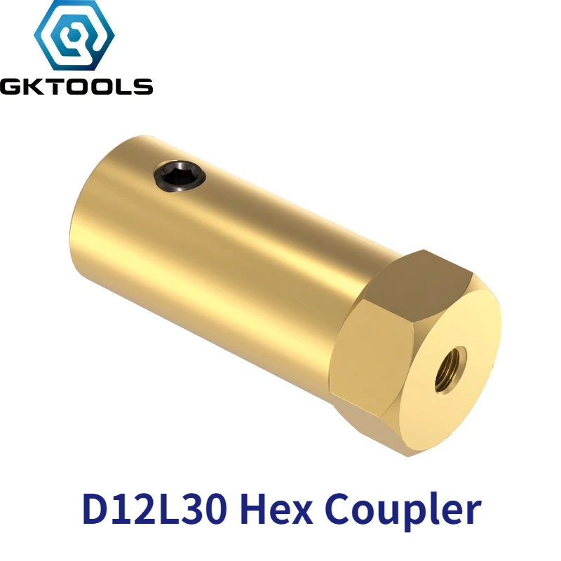 

Латунная муфта GKTOOLS D12L30 с шестигранной муфтой, освещение для превышения тормозного вала робота, колеса для умного автомобиля, 3/4/5/6/7/8 мм