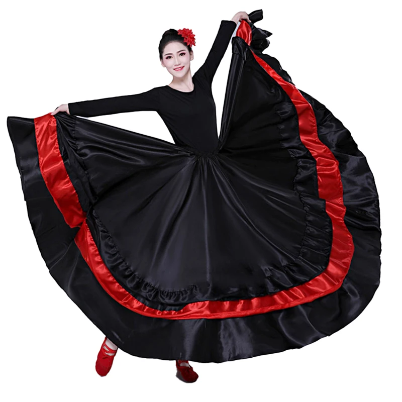 Костюм испанский для танца классический Цыганский танцевальный костюм платье