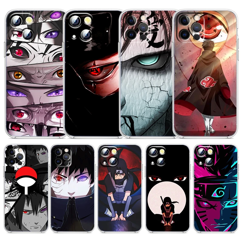 

Hot Comic Naruto Art For Apple iPhone 13 12 11 mini 8 7 6 5 XS XR X SE 2020 Pro Max Plus Transparent Phone Case Funda Capa