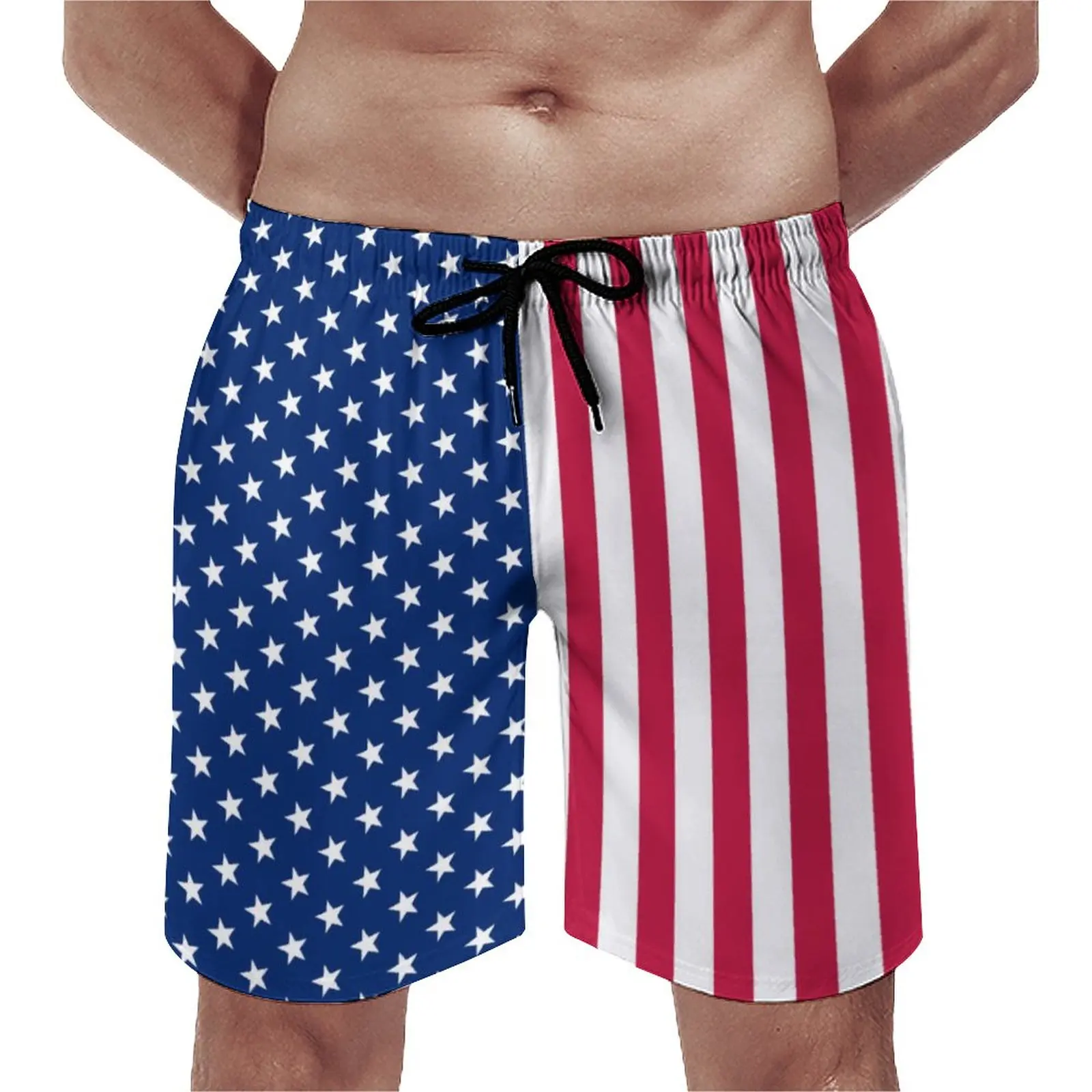 

Пляжные шорты с принтом, мужские плавки с флагом США, красные, белые, синие, большие размеры