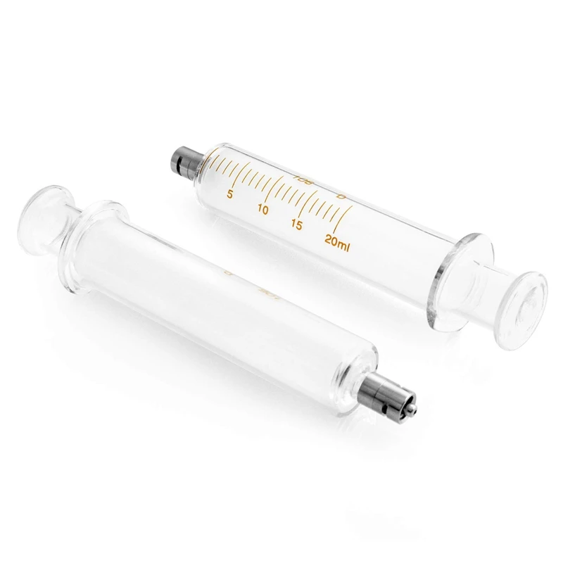

2 Pack Luer Lock Reusable Glass Syringe With No Needle