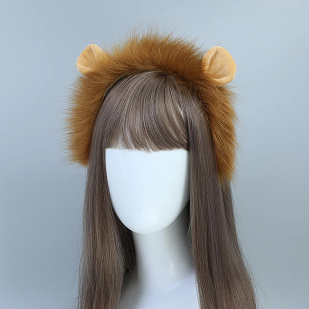 Плюшевые животные повязка на голову с изображением льва аксессуары для наряда