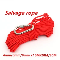 10m20m30m of multiple lengths outdoor powerful salvage neodymium fishing magnet insurance rope with carabiner
