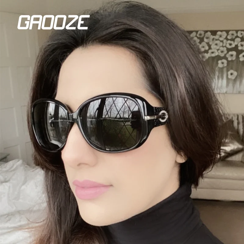 

GAOOZE Oversized Polarized Women Round Sunglasses Men 2022 Fashion Designer Luxury Brand Car Driving Sun Glasses Vintage Shades