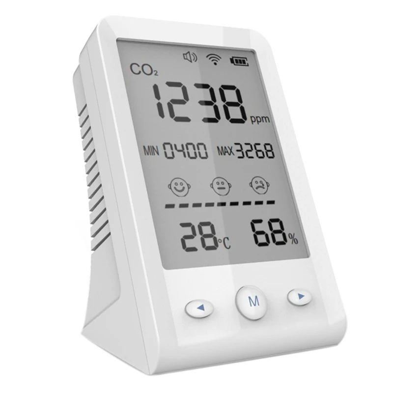 

Hot-CO2 Monitor, Carbon Dioxide Detector, Air Quality Monitor, Temperature And Relative Humidity Meter For Office, Home