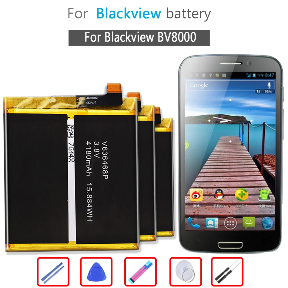 

BV8000 4180mAh Battery For Blackview BV8000 / BV8000 Pro BV8000Pro Mobile Phone
