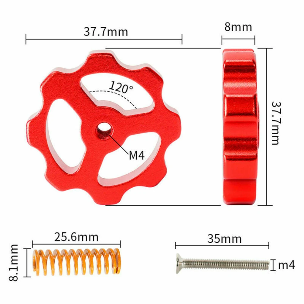 

4PCS M4 Screw Nuts Heated Bed Spring Knob Leveling Kits Die Springs For Ender 3 Printer Hotbed CR-10 CR-10 V2 CR-10 Max CR-10S