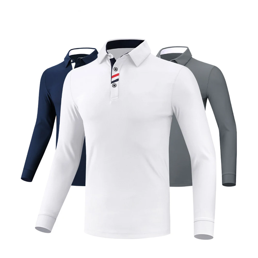 Golf Cloting Men Winter Long Sleeve T-Shirt Outdoor Sport Breathable Quick-drying Leisure Golf POLO Shirt High Quality Golf Top
