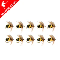 10pcs 10 artificial insect bait lure bumble bee fly trout artificial fishing lures bionic honeybee bait fishing bait fly bait