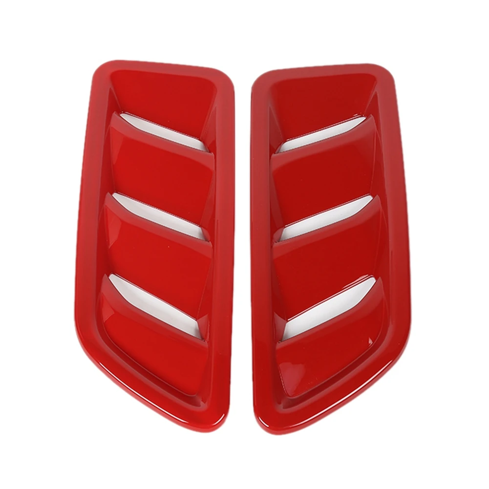 

Car Engine Hood Air Outlet Vent Decoration Cover Sticker for Wrangler JL 2018 2019 2020 2021 ,ABS Red