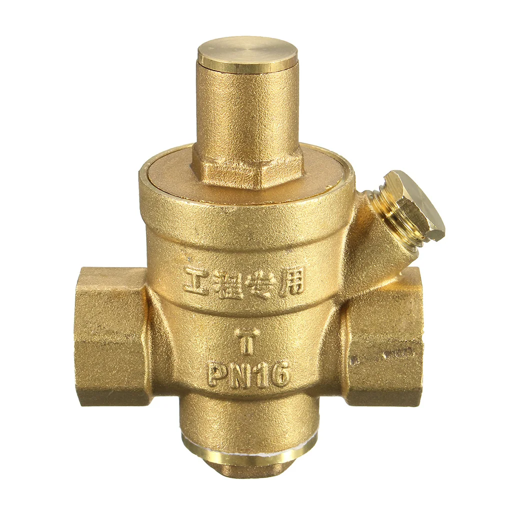 

High Quality DN15 NPT Brass 1 2inch Adjustable Water Pressure Regulator Reducer and Gauge Meter