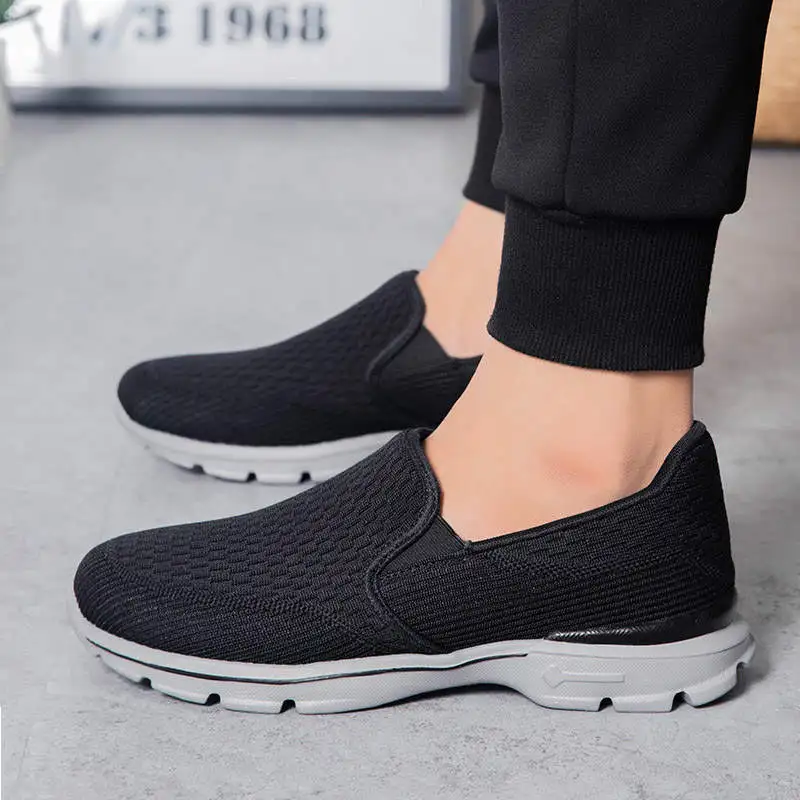 

Кроссовки мужские с резиновой подошвой, брендовые Сникерсы, Повседневная вязаная теннисная обувь, брендовые кеды, Размер 9, на лето