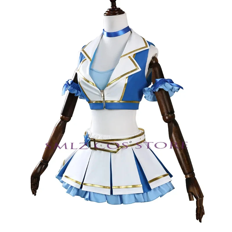 Фото Костюм для косплея Рам из аниме Re:Zero - Жизнь в другом мире с нуля, сексуальная униформа для чирлидинга, наряд для Хэллоуина;5'b\7,k/ №4