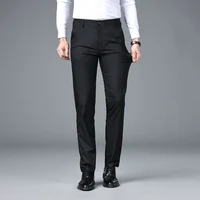 mens trousers thin slim fit pants solid color comfortable breathable casual business middle aged summer surprise price 2022
