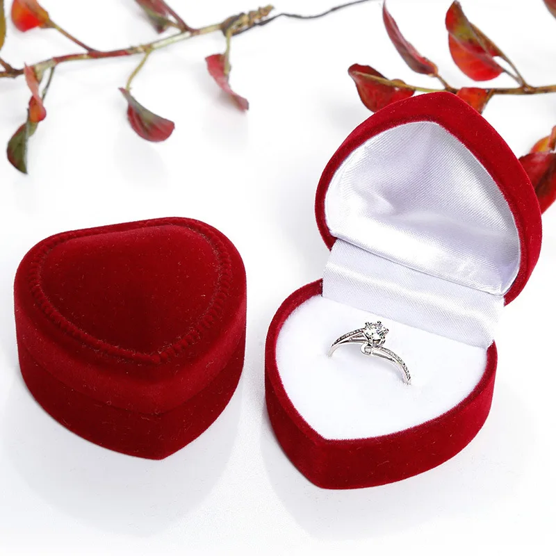 Jewelry Case Storage Gift Proposal Engagement Wedding Box Jewelry Counter Display Holder Marry Me 2023
