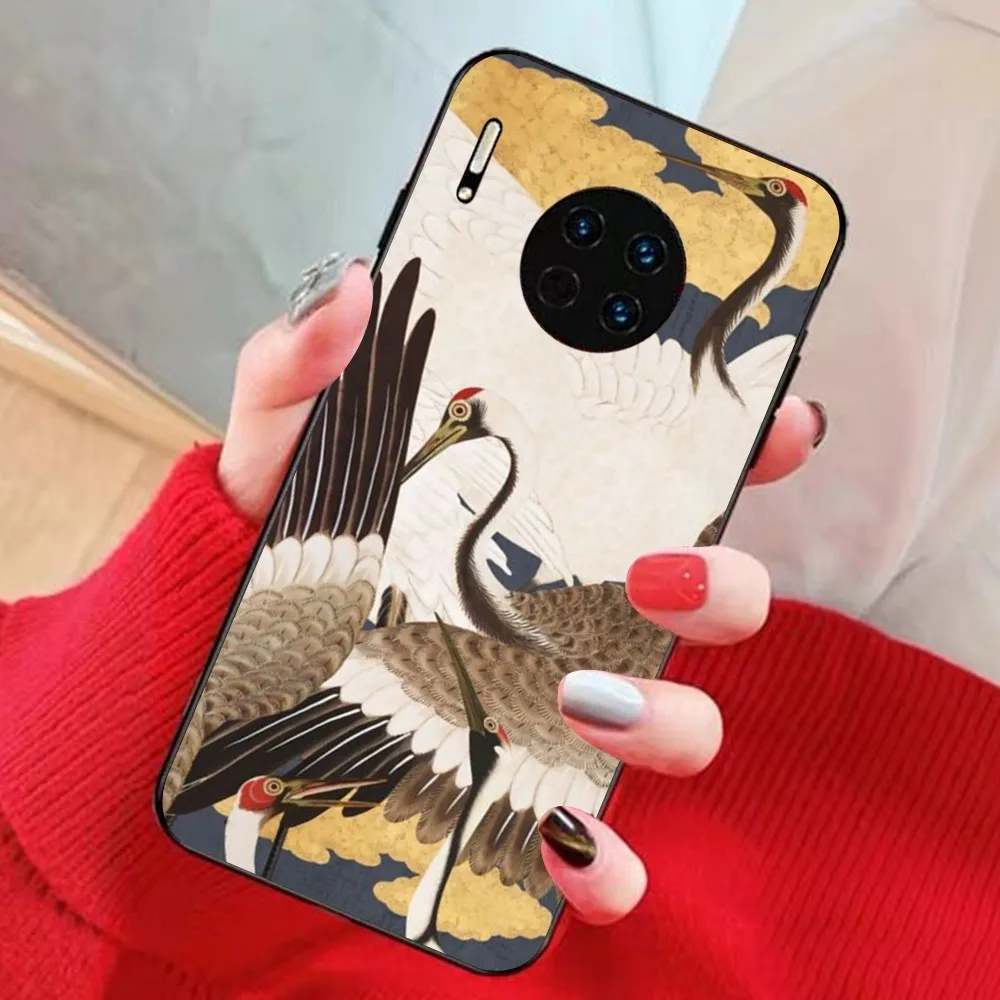 Чехол для телефона с Журавлями Grus Japonensis для Huawei Mate 10 20 30 40 50 lite pro Nova 3 3i 5 6 SE 7 pro 7SE (art.: 3920c2a2df16f) - 3920c2a2df16f