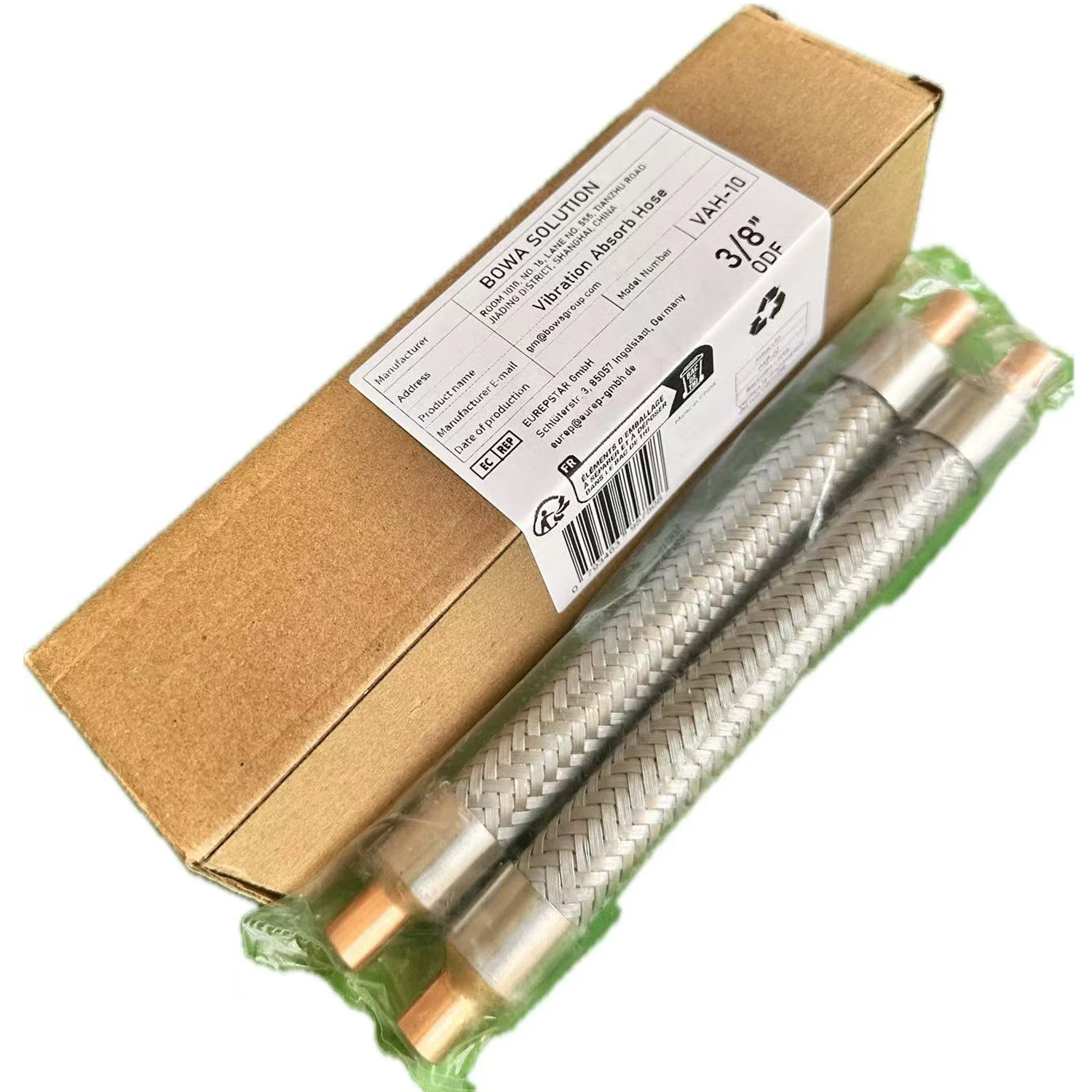 

Поглотитель вибрации 3/8 дюйма позволяет избежать передачи вибраций компрессора на трубы холодильной системы