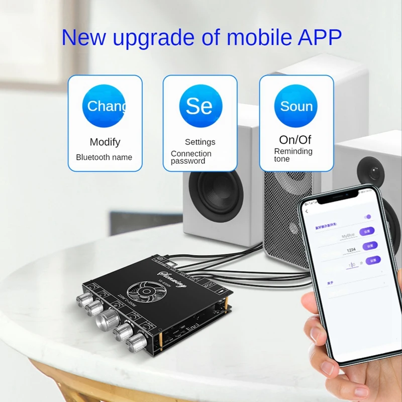 YS-S350H Bluetooth 5.1 Плата усилителя сабвуфера Аудио Стерео цифровой усилитель 220 Втx2 + 350