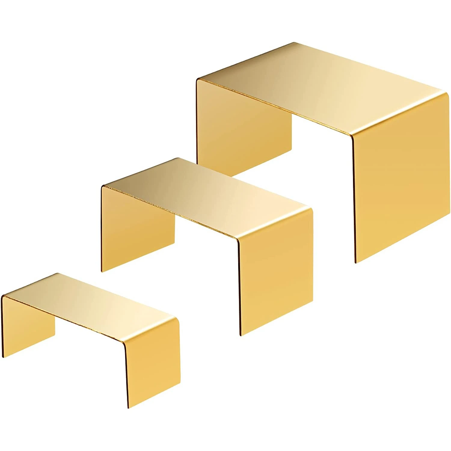 

Display Riser Perfume Display Stand Stainless Steel Gold Display Rack Cosmetics Shoes & Bags Holder Jewelry for Retail Store