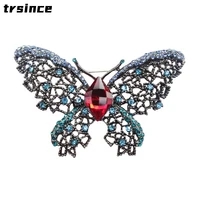 vintage alloy hollow butterfly brooch enamel collar pin women fashion clothing hat insect accessories brooches jewelry