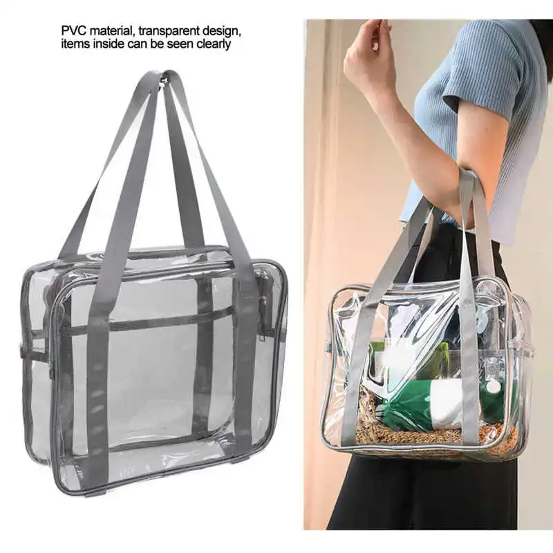 

Прозрачная косметичка для мужчин и женщин, Мужская водонепроницаемая вместительная косметичка для помады, туалетные принадлежности, орган...