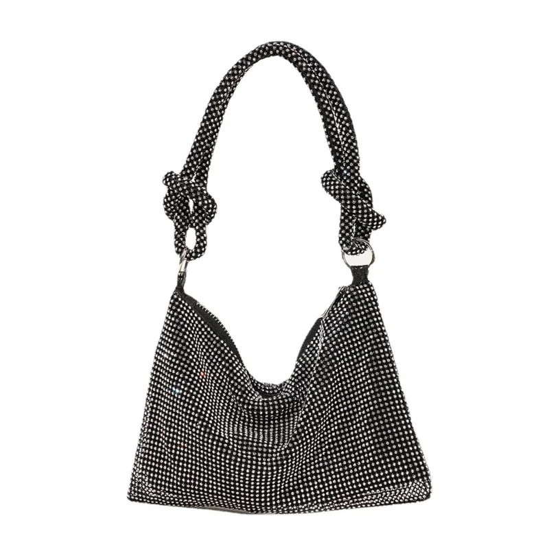 

Элегантная вечерняя сумочка Rhin2023one, Сумка Хобо, блестящая сумка для подмышек, сумка на плечо для повседневной уличной съемки