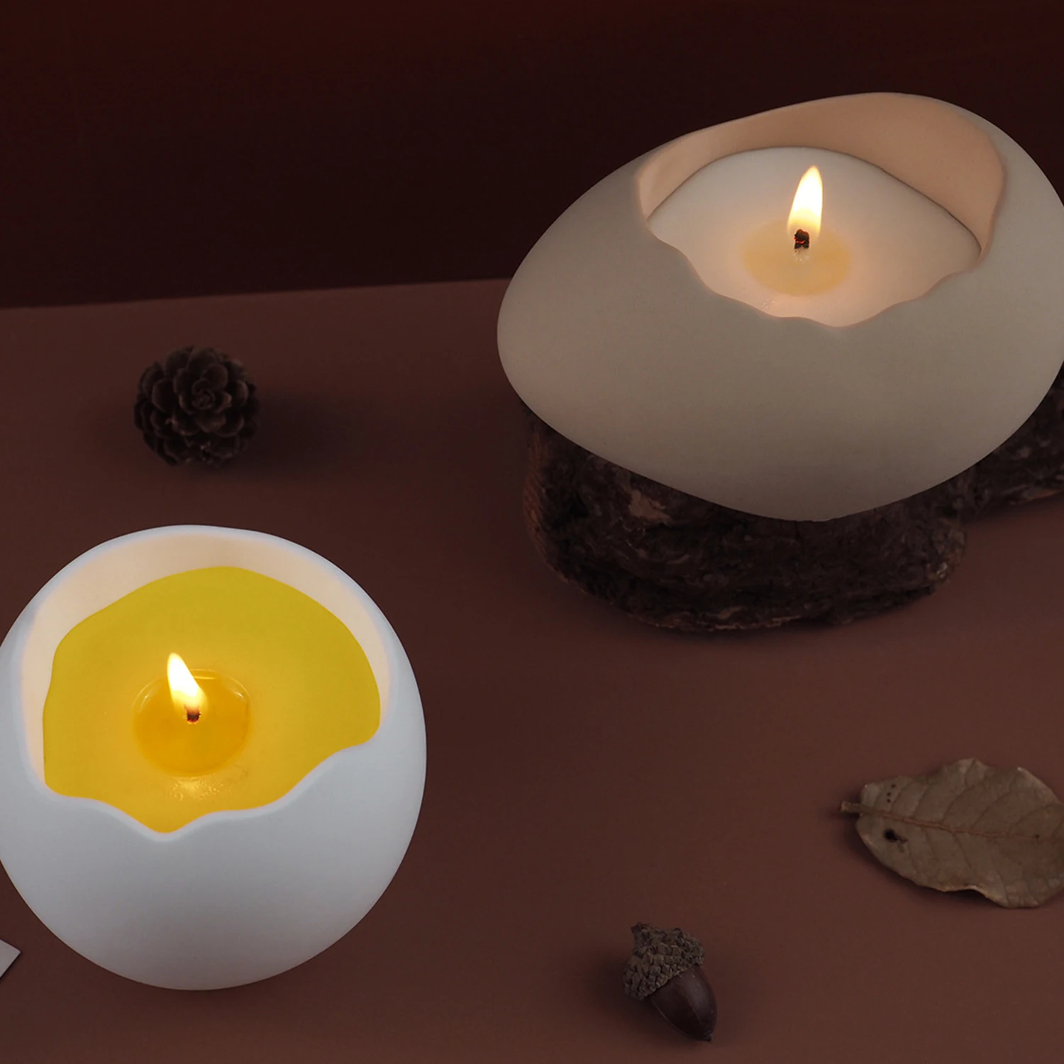 Cup With Lid Silicone Storage Mold Diy Handmade Candlestick Cement Concrete Clay Wax Jar Box Resin Molds