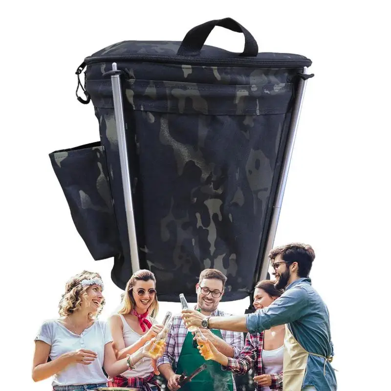 

Складной семейный мусорный бак, складной мусорный бак, садовый мешок на молнии 20 л, мешок для отходов для газона, кемпинга