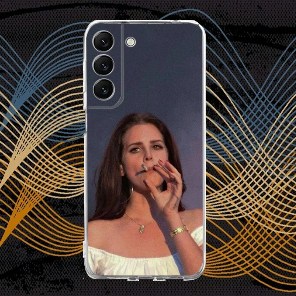Силиконовый чехол L-Лана Дель Рей для Samsung S30 S23 21 22 20 Ultra S20 FE lite S10 9 прозрачный PIus