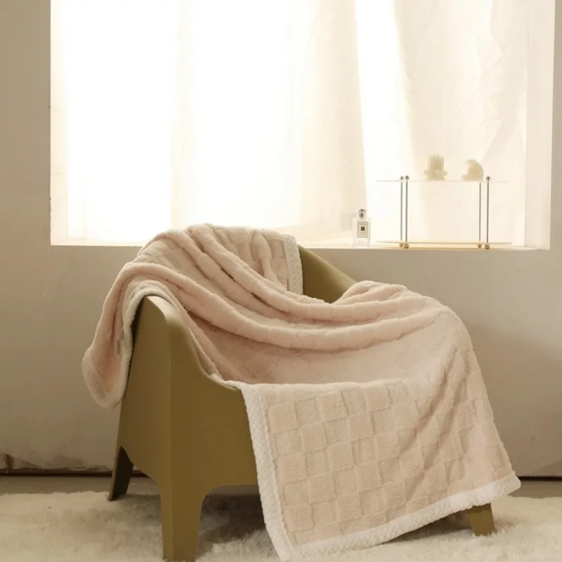 Winter Blanket Thickened Warm Lamb Wool Leisure Home Thick Soft Bed Cover Knee For Office Sofa Microfiber Bedding