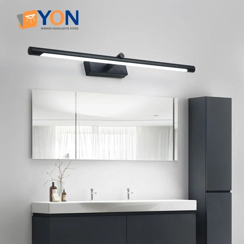 

LED Mirror Headlight Bathroom Study Bedroom Mirror Painting Light European Style Mirror Cabinet Black White Mirror Front Light