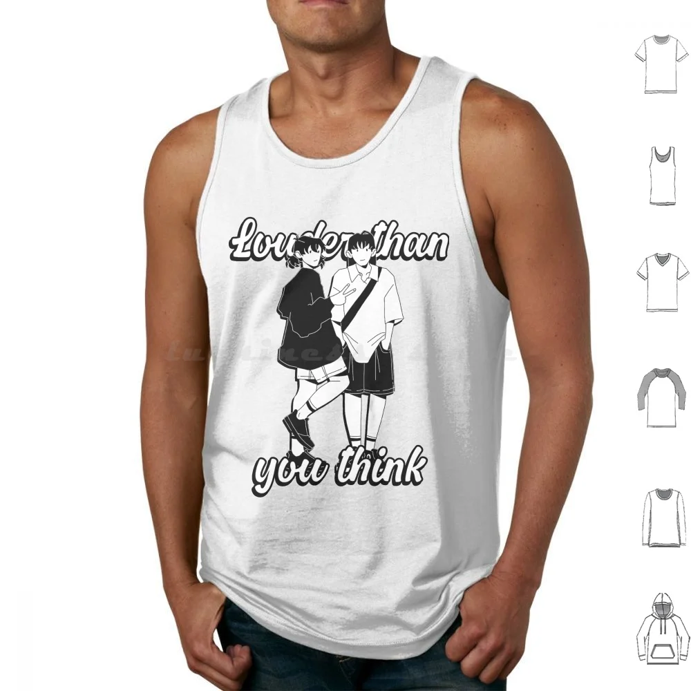 

Louder Than You Think-Robthedrago Tank Tops Print Cotton Lauder