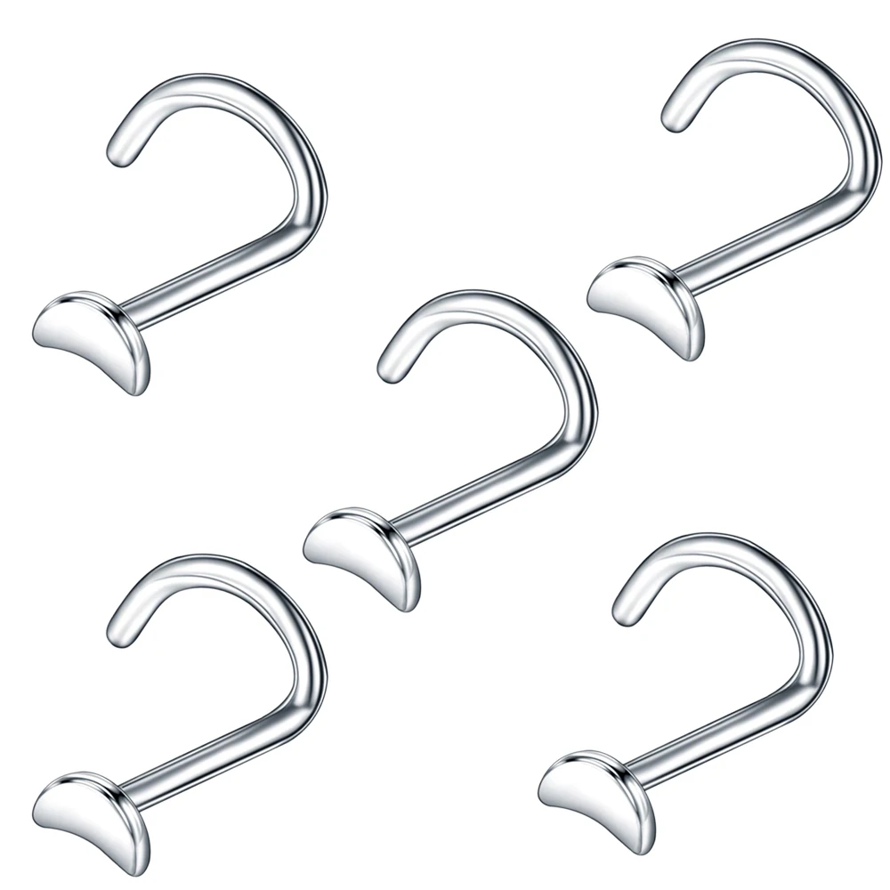 5 шт./партия стальные L-образные серьги-гвоздики для пирсинга |