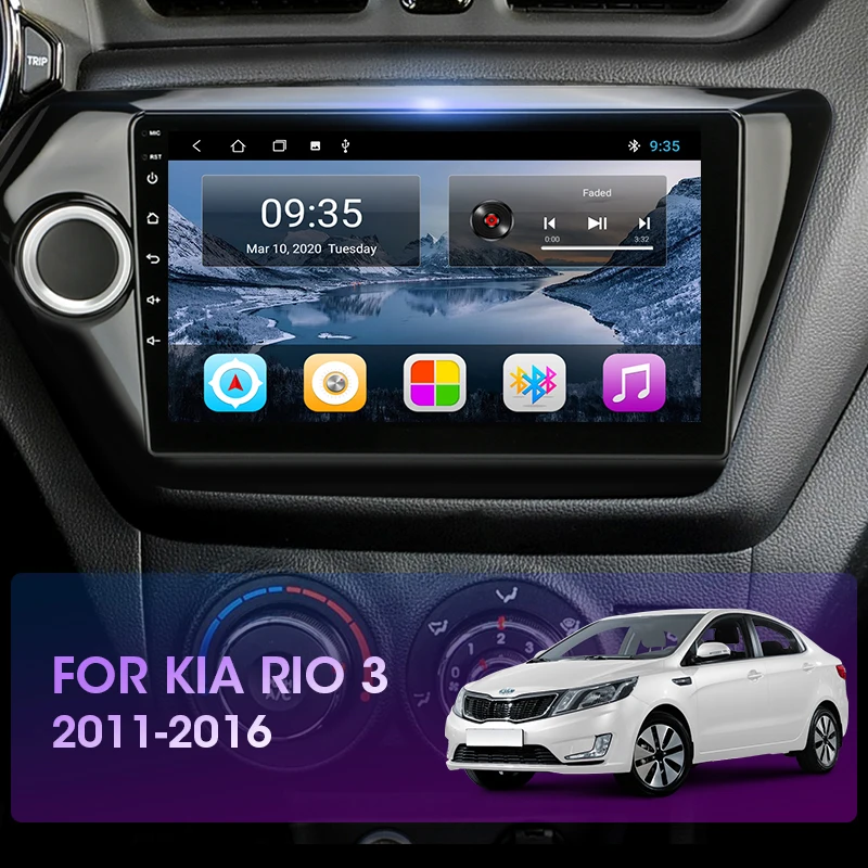 2din android 11 4gwifi car radio multimedia dvd player gps navigation for kia rio 3 2011 2016 stereo 2 5dips head unit carplay free global shipping