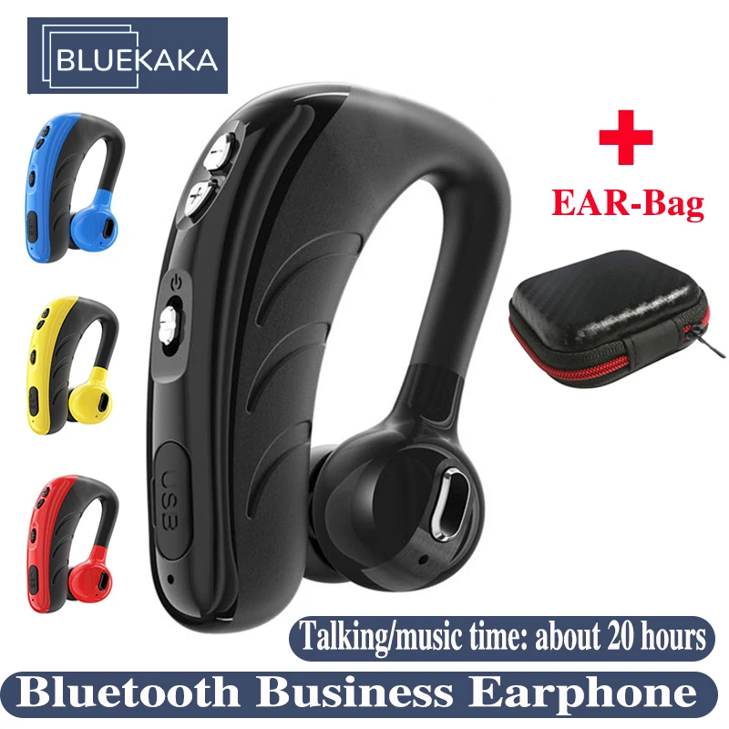 

V10 V9 V8 Business Bluetooth Earphone Ear Hook Sports Long Standby Noisecancelling Wireless Headphone With Mic Handsfree Earbuds