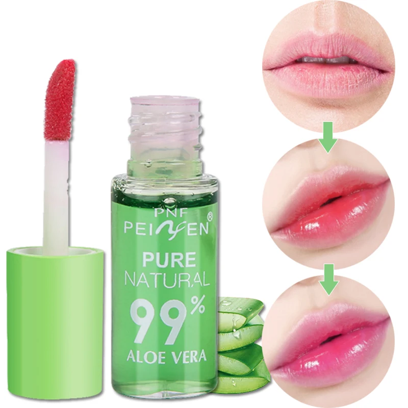 

Natural Aloe Moisturizing Lip Gloss Waterproof Lasting Nutritious Anti-drying Reduce Lip Lines Color Changing Lipstick Makeup